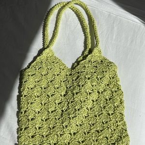Limegreen Crochet Tote Bag